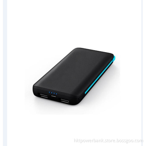 Power Bank with Rubber Oil and Inserted Cable